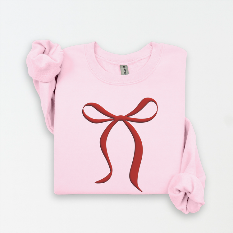 Trendy Bow Puff Sweatshirt | Cute Bow Unisex Crewneck