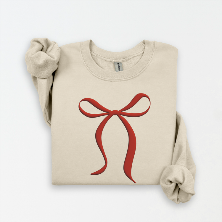 Trendy Bow Puff Sweatshirt | Cute Bow Unisex Crewneck