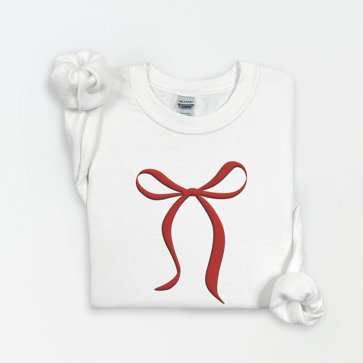 Trendy Bow Puff Sweatshirt | Cute Bow Unisex Crewneck