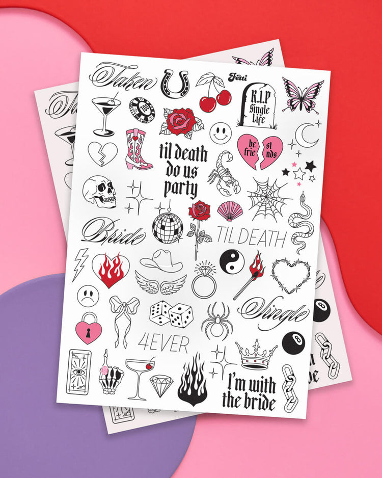 4Ever Tats - 100 foil temporary tattoos