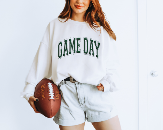 GAME DAY Puff Text Unisex Crewneck Sweatshirt