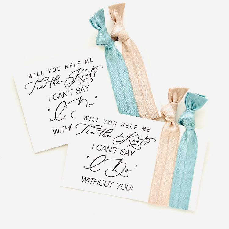 Bridesmaid Proposal | Will you help me Tie the Knot | I can't say I Do without you! | Bridesmaid Hair Ties