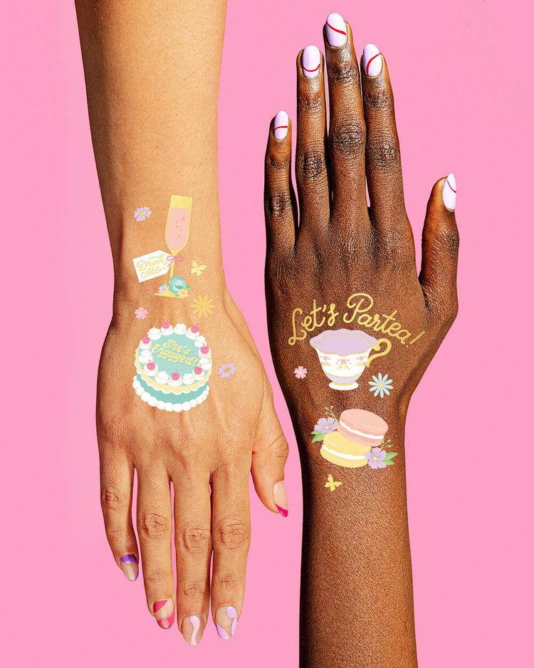 Partea Time Tats - 50 foil temporary tattoos