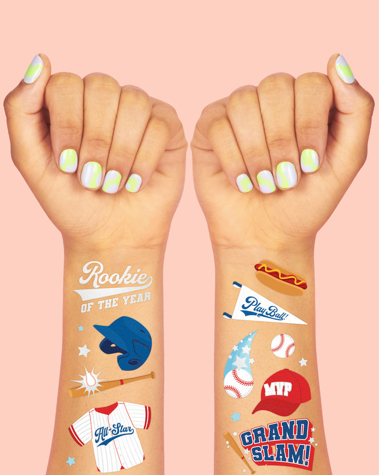 Home Run Tats - 56 temporary tattoos