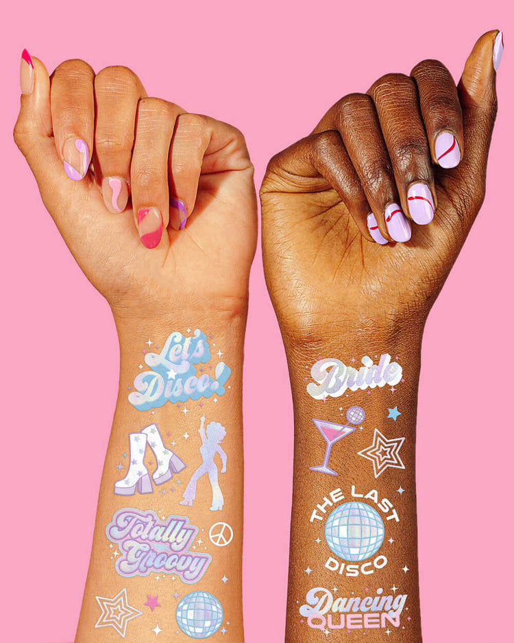 Last Disco Trio - banner, sash + tats