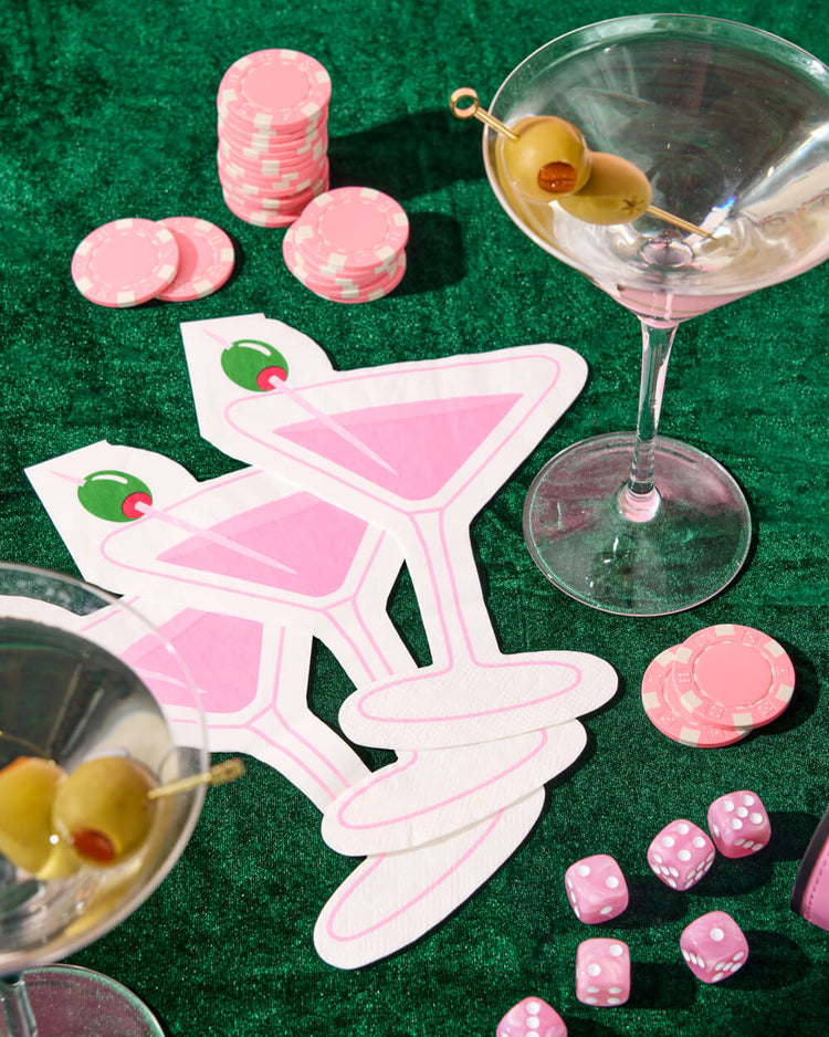 Pink Martini Napkins - 25 paper napkins