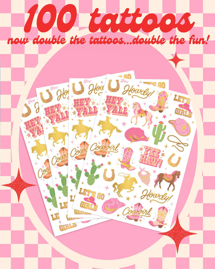 Cowgirl Tats - 100 temporary tattoos