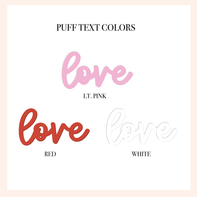 love Sweatshirt Valentine's Sweatshirt love Crewneck Unisex Fleece Pullover Sweatshirt Valentine's Day Women's Sweatshirt Puff Text Embossed