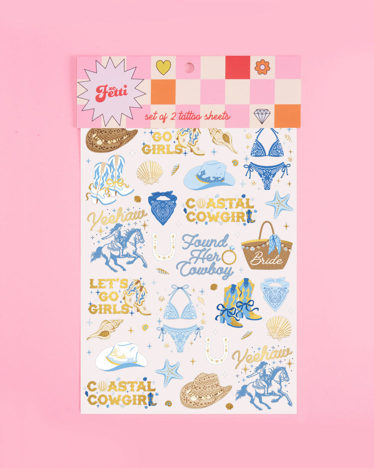 Coastal Cowgirl Tats - 54 temporary tattoos