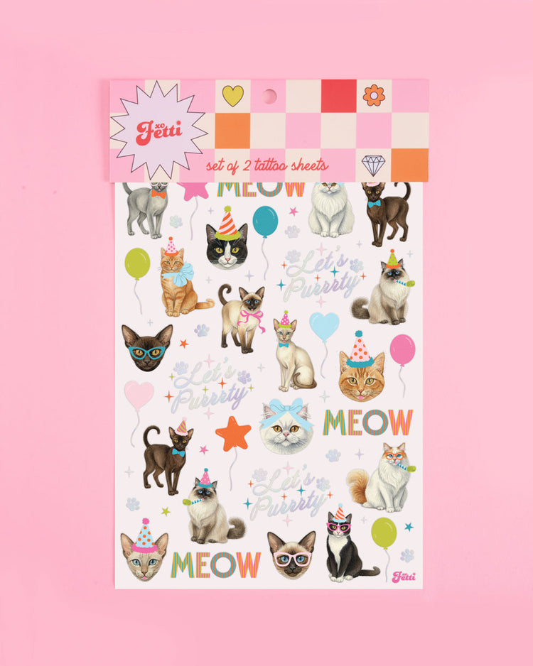 Crazy Cat Tats - 54 temporary tattoos