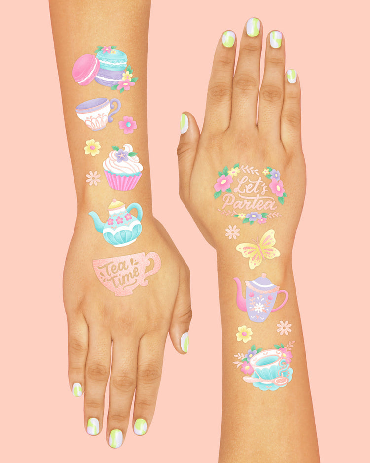 Let's Partea Tats - 61 foil temporary tattoos