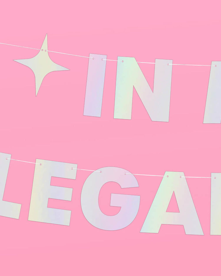 Legal Era Banner - iridescent foil banner