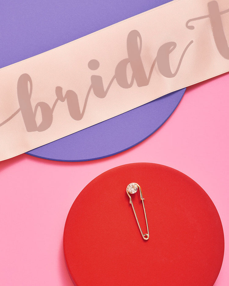 Rose Golden Sash - rose gold silk + foil