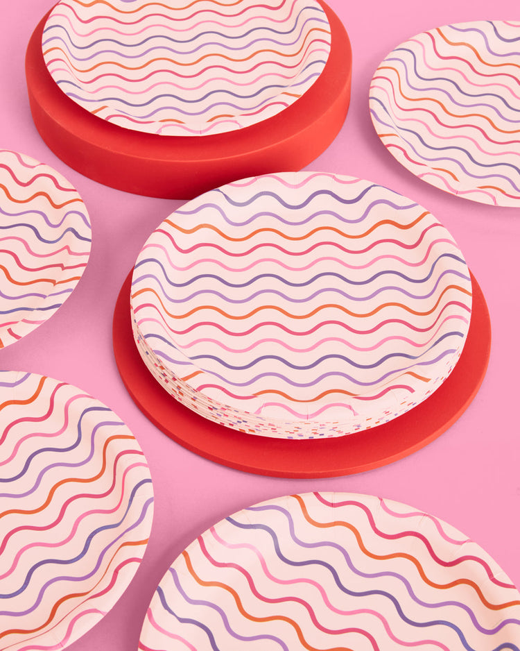 Groovy Party Pack - plates, napkins + cups