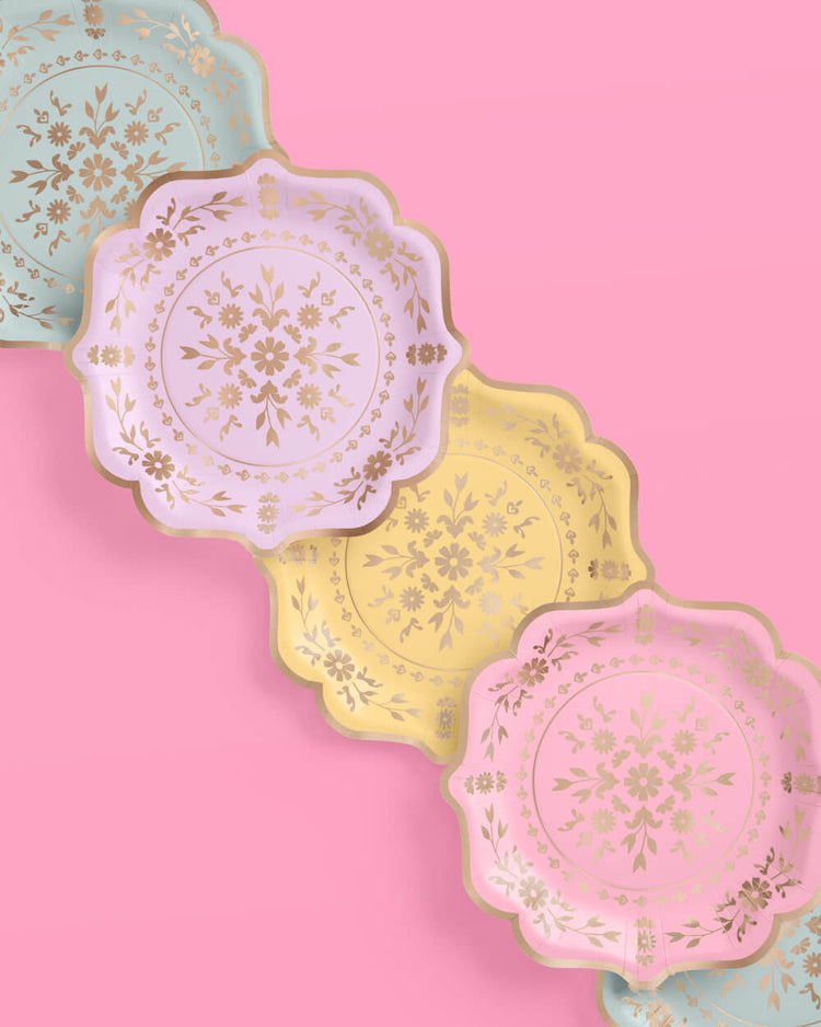 Tea Time Plates - 24 paper plates