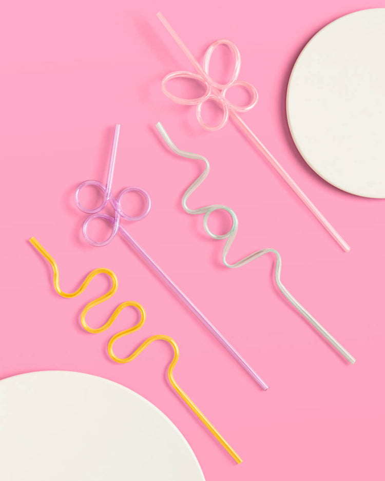 Pastel Party Starter Pack - Plates, Napkins + Straws