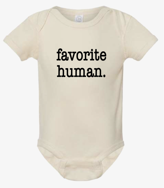 Infant Baby Rib Bodysuit - favorite human Cotton Onesie  