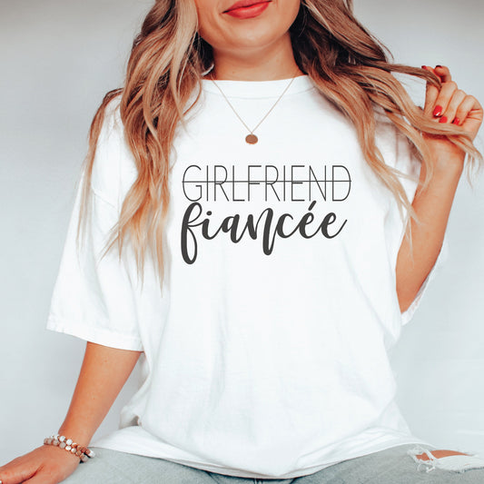 Girlfriend Fiancee T-Shirt Bella-Canvas Unisex Tee Newly Engaged Fiancee Tee Bride-to-Be Shirt Wedding Planning Tee Engagement Gift