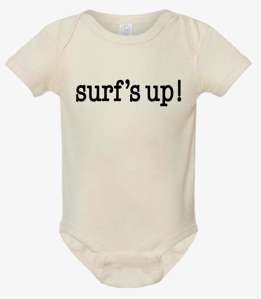 Infant Baby Rib Bodysuit - Surf's Up Baby Onesie 