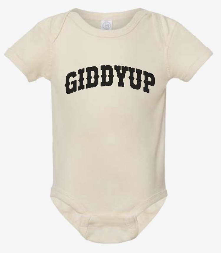 Infant Baby Rib Bodysuit - GIDDYUP Cotton Onesie 