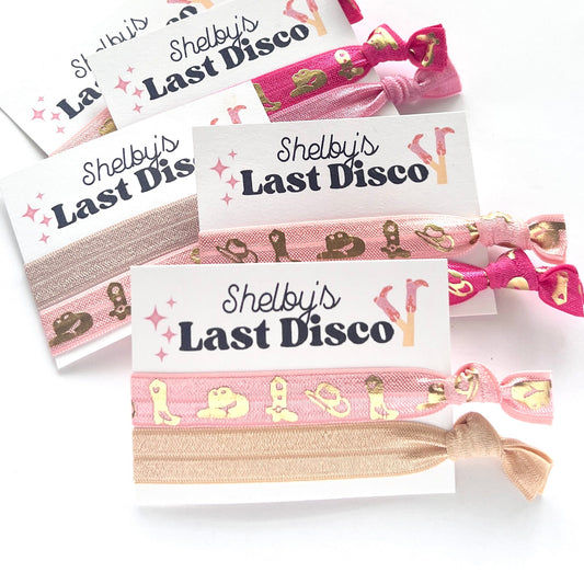 Custom Last Disco Bachelorette Party Favor Personalized Disco Cowgirl favors Disco Party Austin Nashville Texas Scottsdale Bachelorette