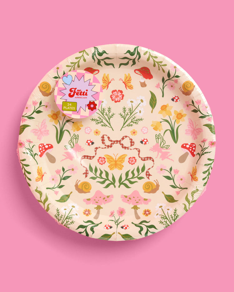 Garden Fairy Plates - 24 paper plates