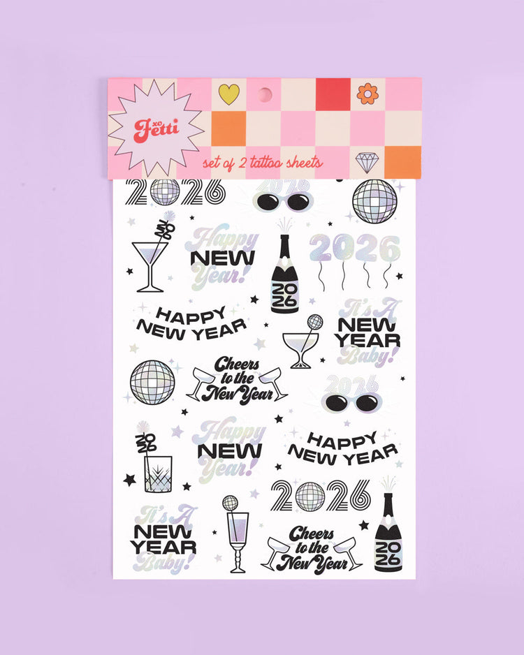 NYE 🪩Tats - 40 foil temporary tattoos