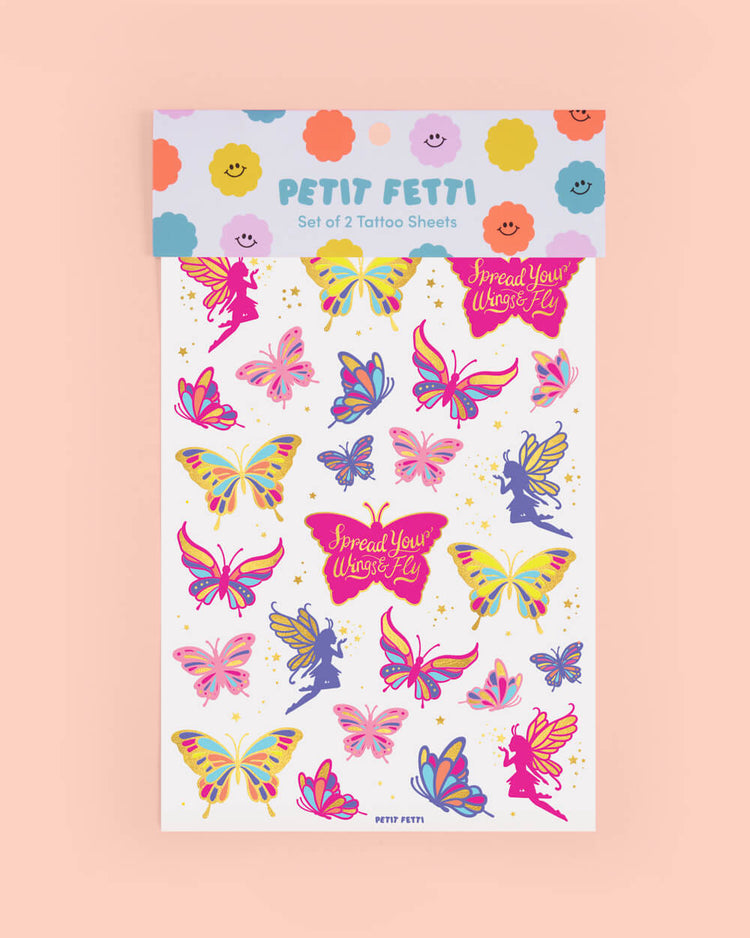 Fairy Flutter Tats - 50 foil temporary tattoos