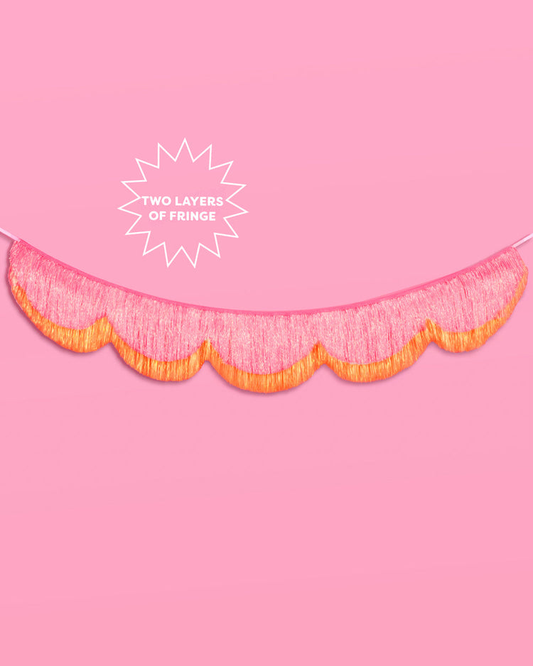 Sunset Scallop Fringe - scalloped banner