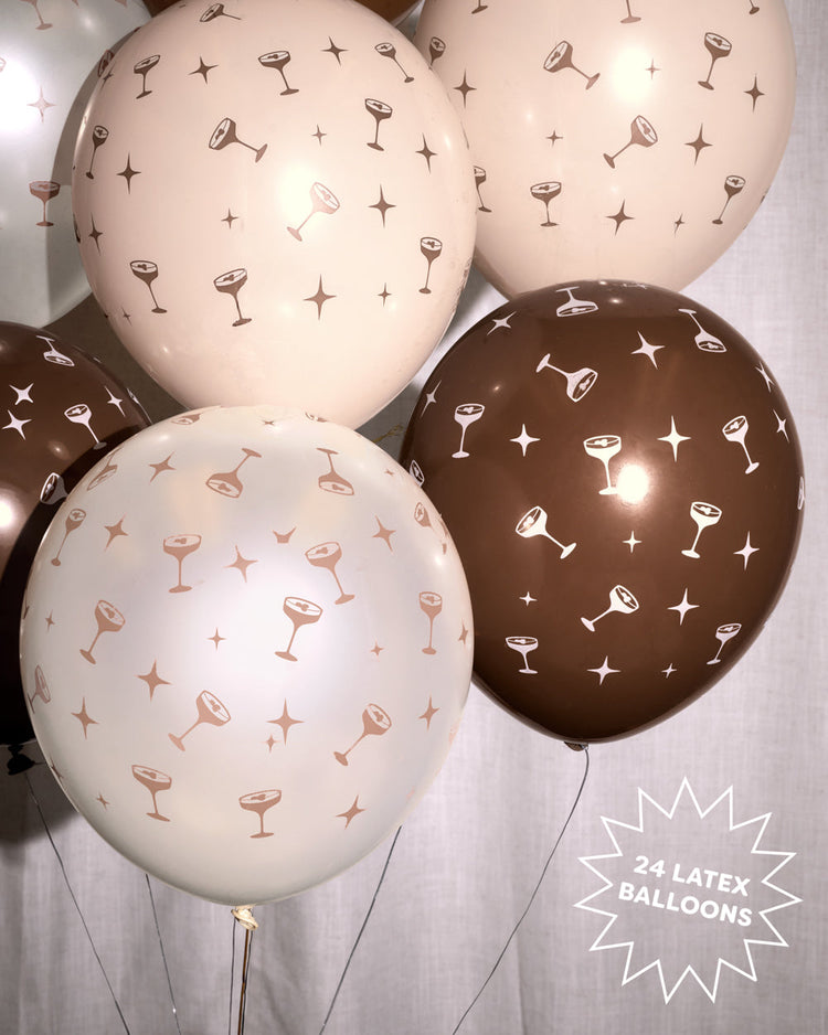 Espresso Martini Pack - 24 latex balloons