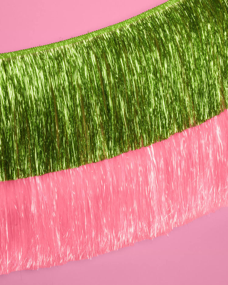 Emerald City Pack - pink + green fringe banners