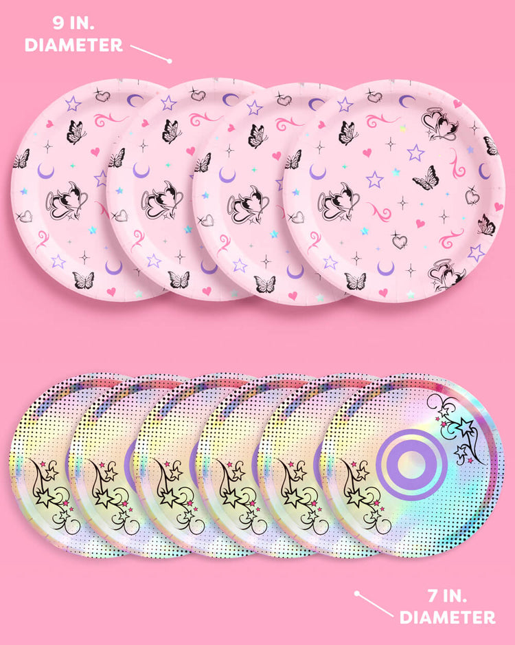Y2K Bday Bundle - banner, tableware + more