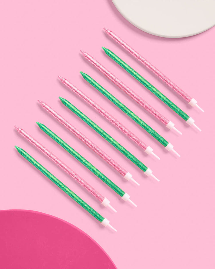 Emerald City Candles - 10 glitter candles