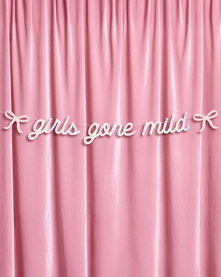 Girls Gone Mild Banner - iridescent foil banner