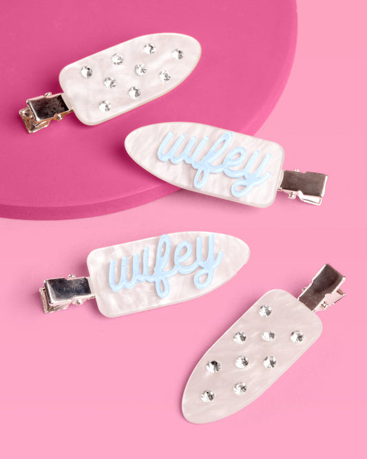 Wifey Beauty Clips - 4 pc acrylic hair clips