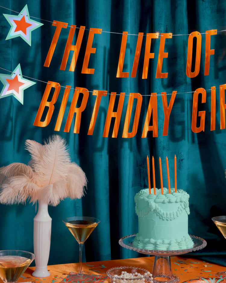 Showgirl Trio - plates, napkins + banner