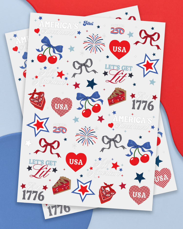 America 250 Tattoos - 60 temporary tattoos