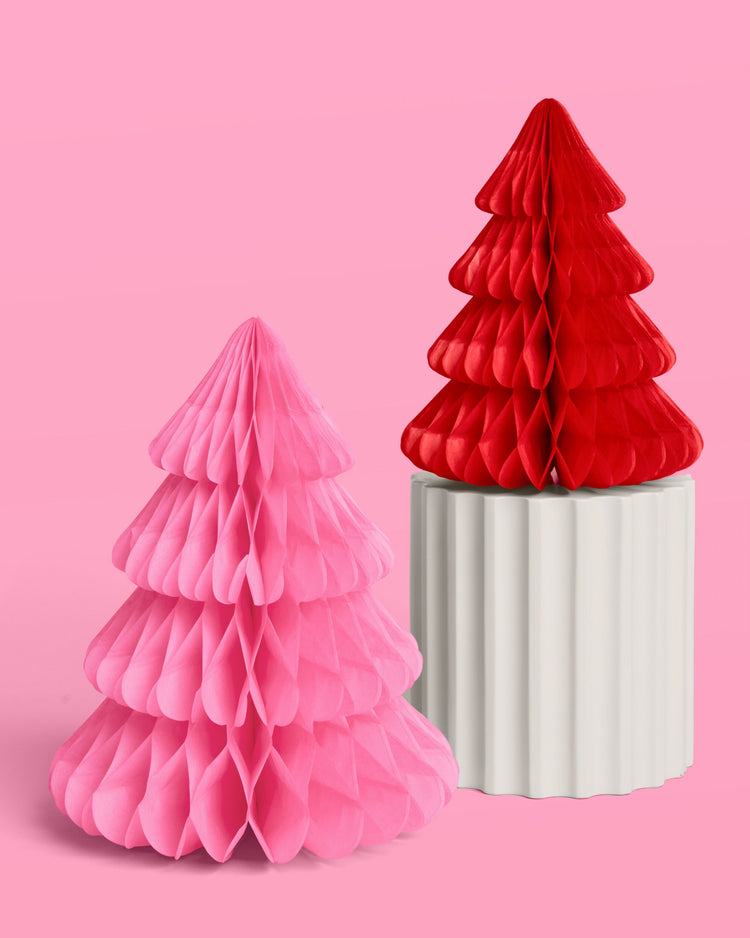 Very Merry Tree Set - 4 accordion tissue paper trees