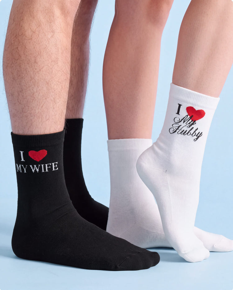 Perfect Pair Couples Socks - 2 newlywed socks
