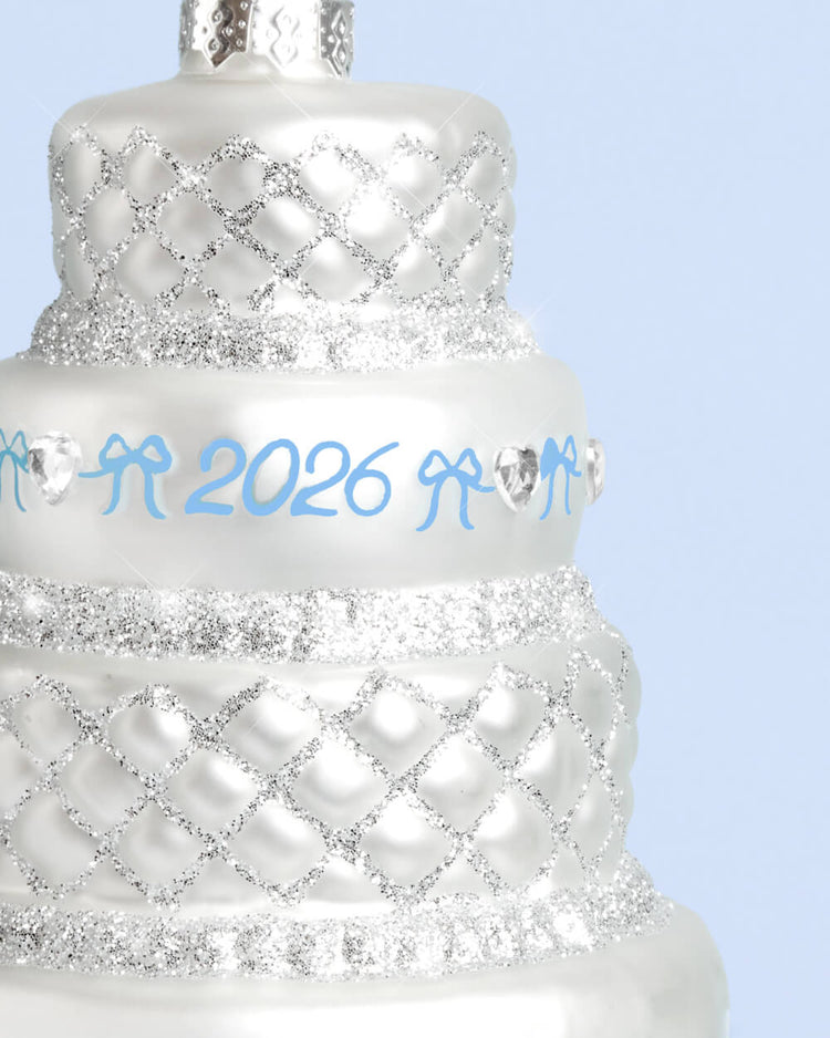 Just Married 2026 - glass ornament