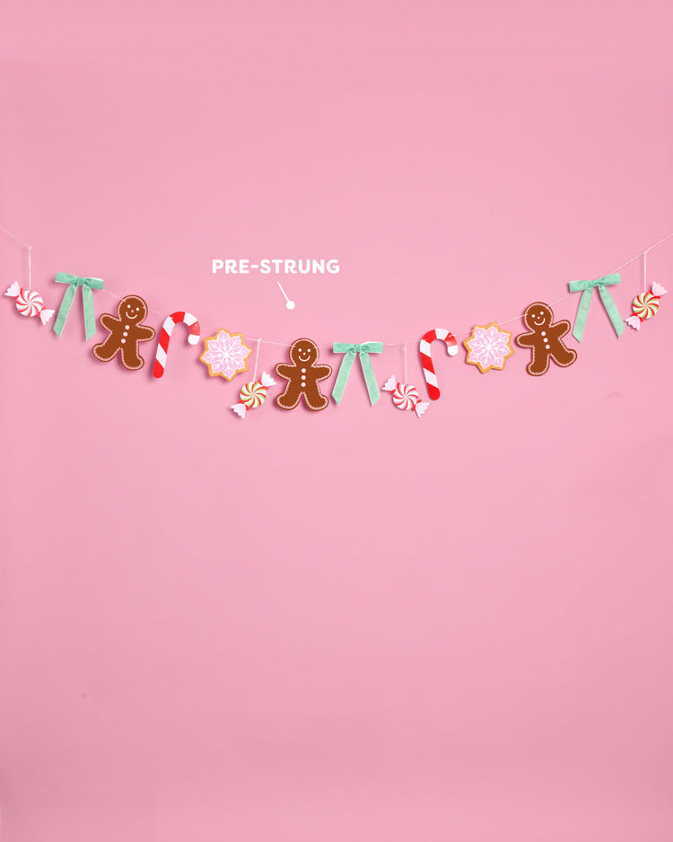 Bake it Merry - pink Christmas banner