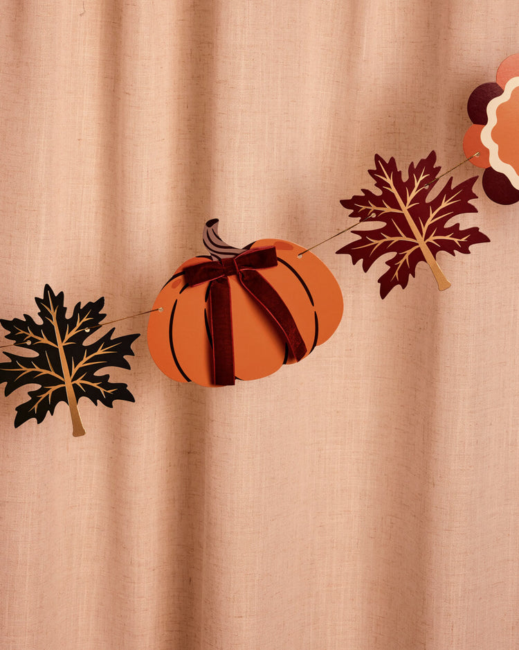 Give Thanks Harvest Banner - fall pumpkin garland
