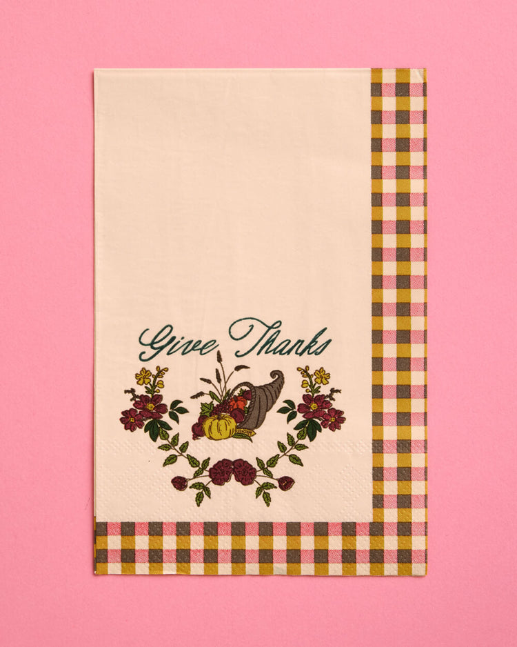 Give Thanks Harvest Napkins - fall themed napkins