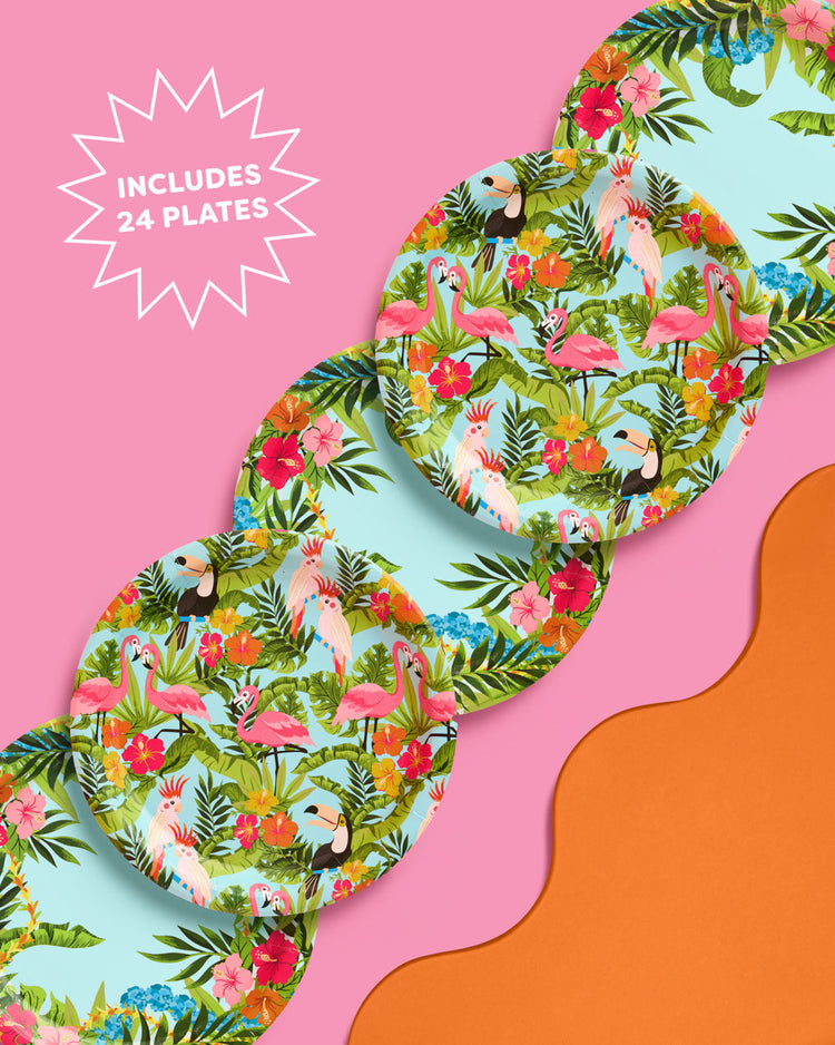 Tropical Plates - 24 paper plates