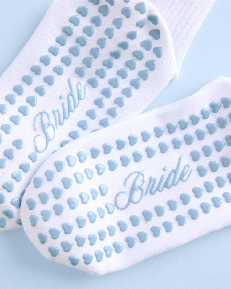 Bride Pilates Sock - grippy crew sock