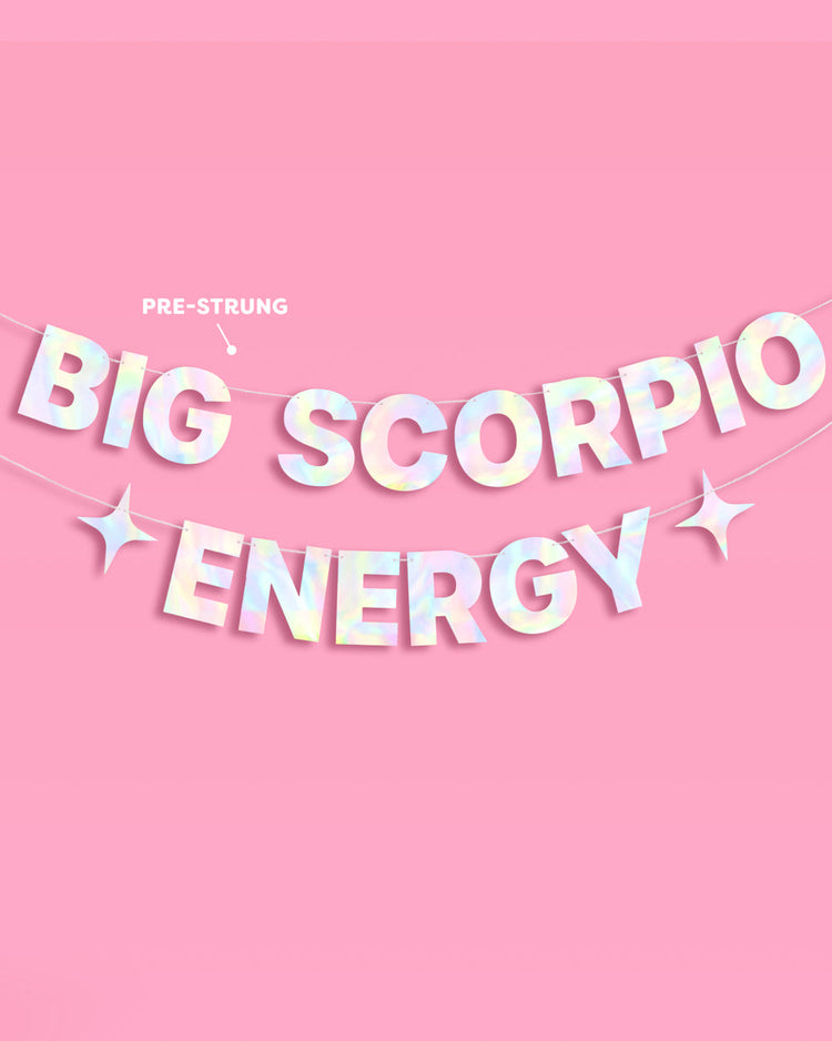 Big Scorpio Energy Banner - iridescent foil banner