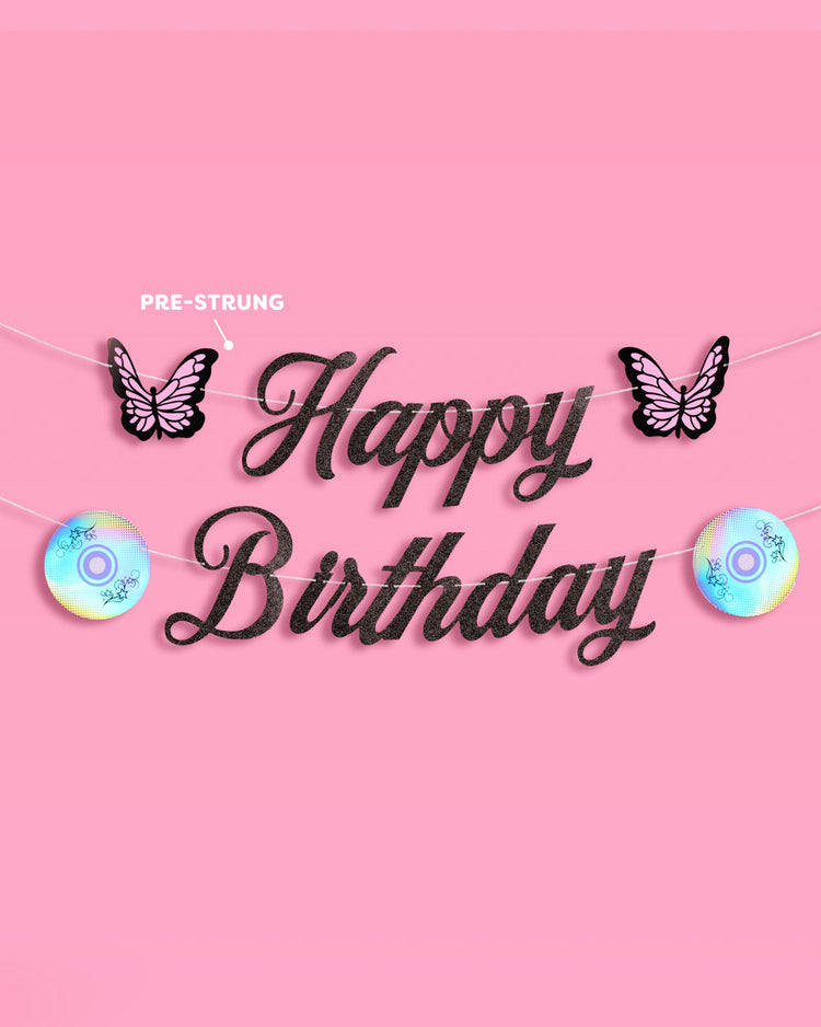 Y2K Bday Bundle - banner, tableware + more