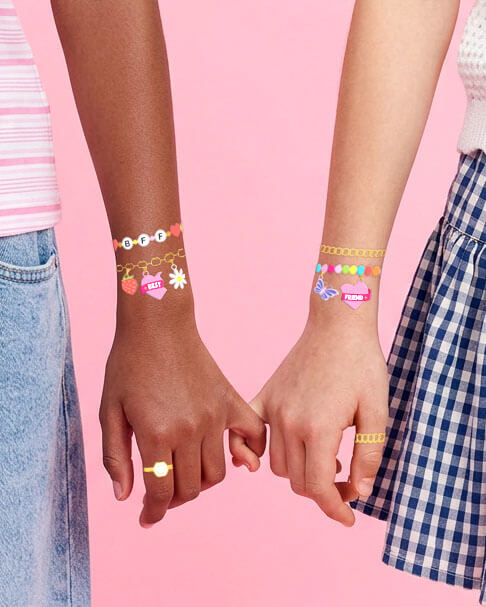 Wrist Candy Temporary Tattoos - gold foil + beaded