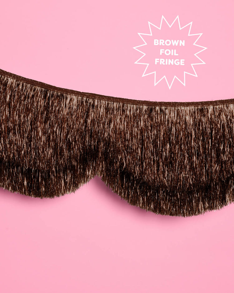 Espresso Scallop Fringe Banner - festive banner