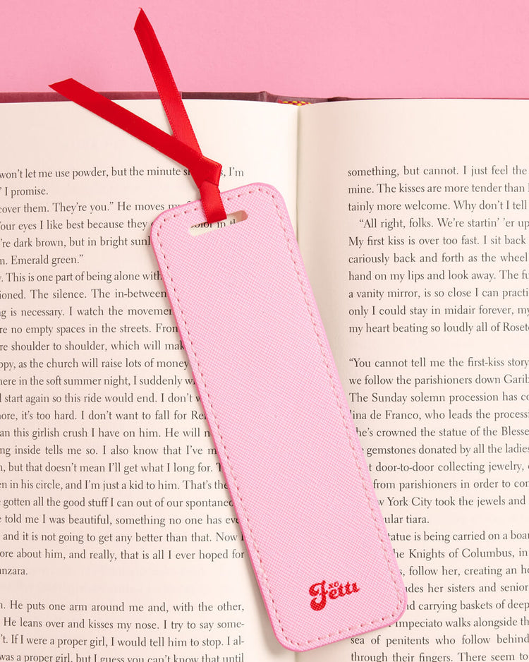 Hot Girls Read Bookmark - pink faux leather bookmark